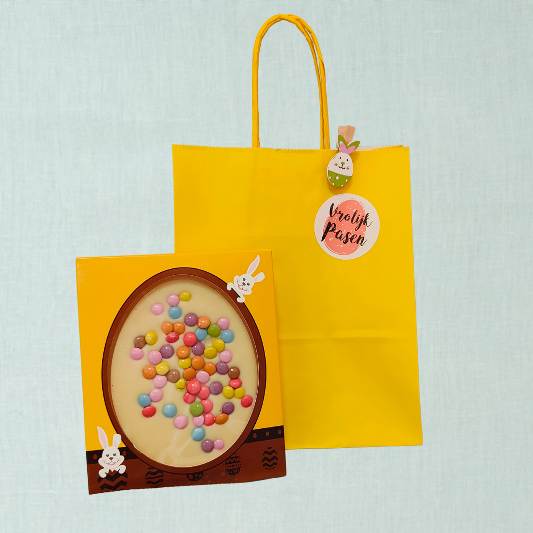 Paasei wit met disco topping (tablet)